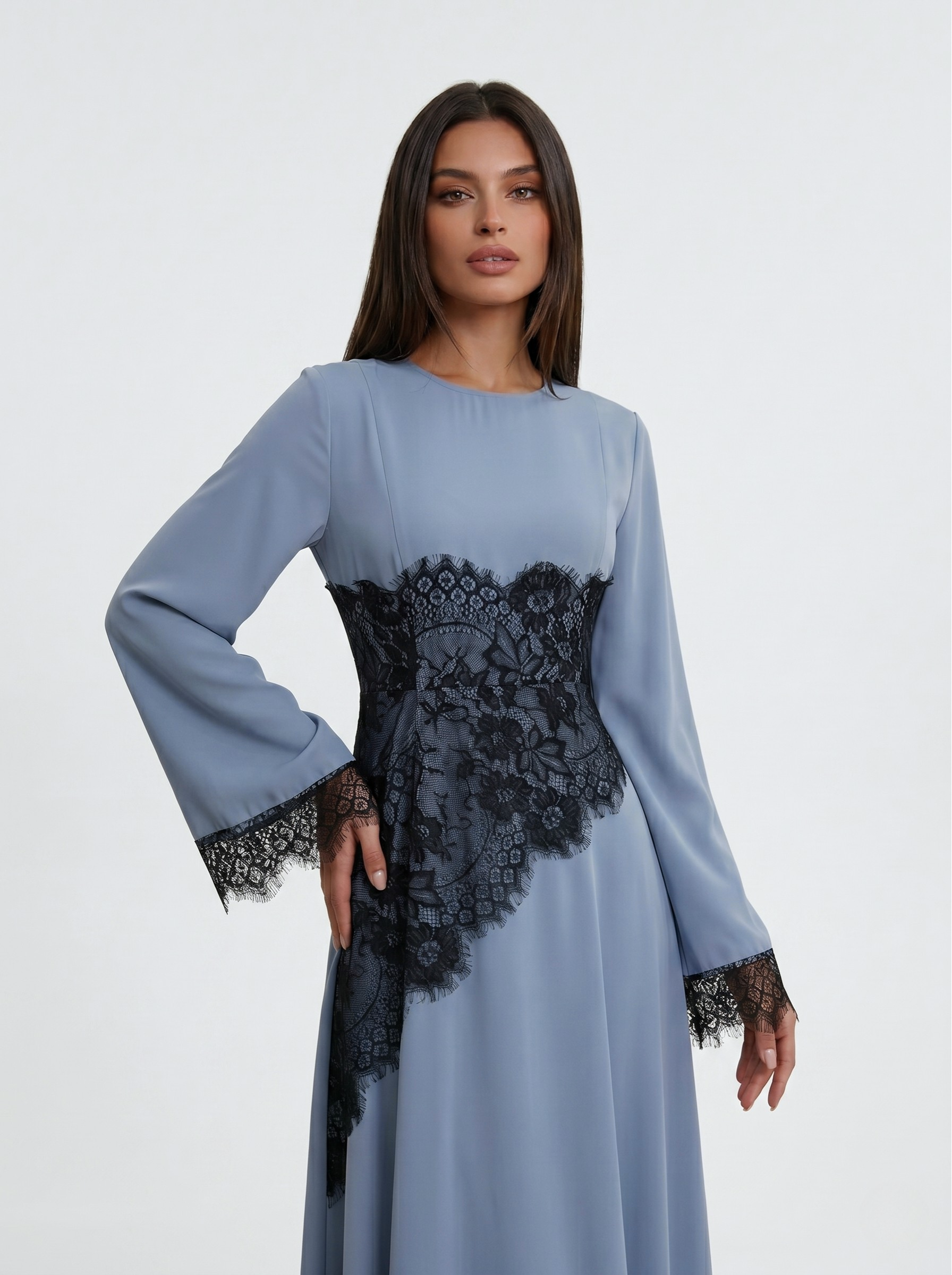 formal modest dresses Zuri Lace Dress Evening Modest wedding dresses, Nikkah, Graduation, Formal, Daily, Abaya Store Near Me Knee Length Black Cocktail line evening gowns for Collection-Beach-Babe Color:Daisy
