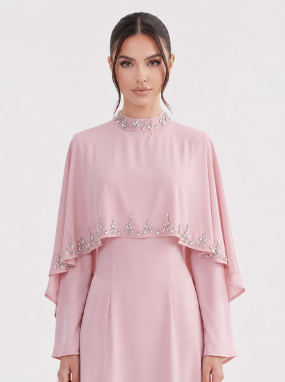 Elyse Cape Dress - Nour Modesty