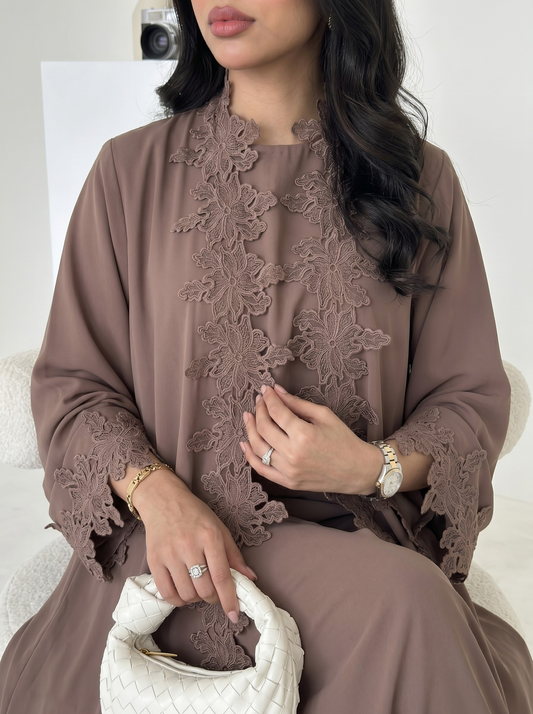 Amelie Lace Abaya Set - Nour Modesty