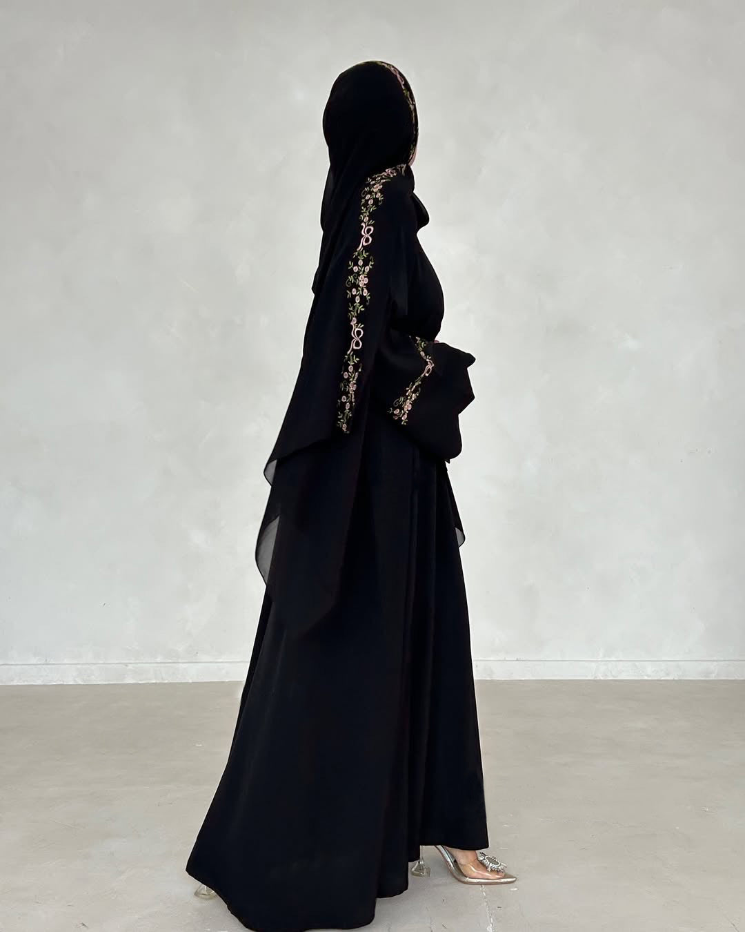 Green Abaya with Hijab Set