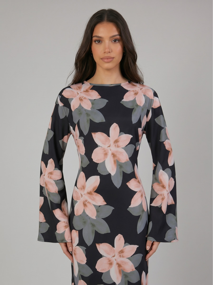 Sana Floral Maxi Dress - Nour Modesty