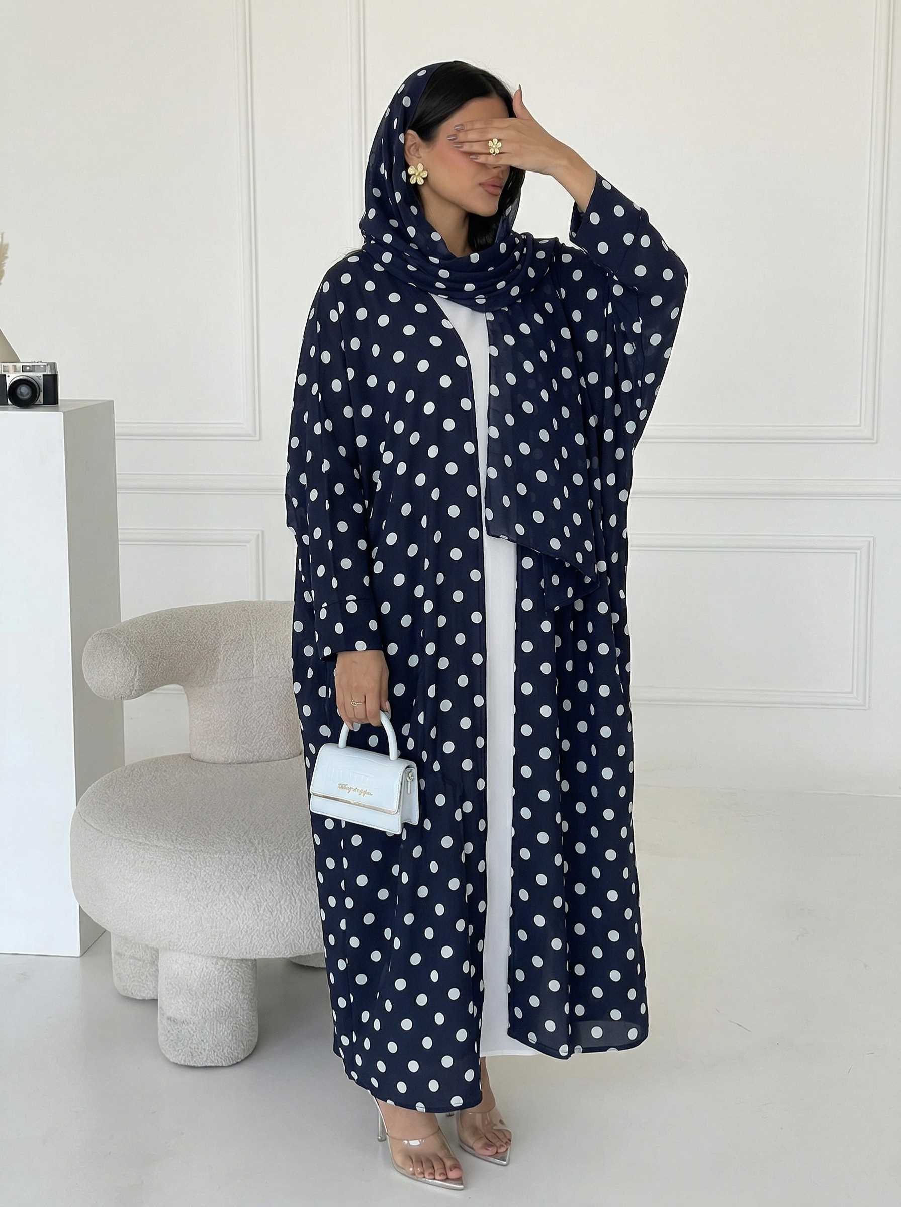 Polka Dot Abaya Set - Nour Modesty