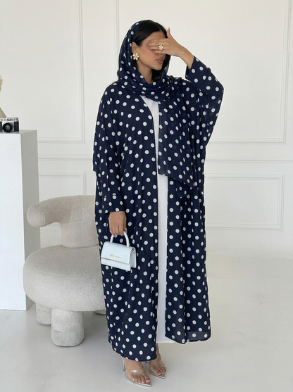 Polka Dot Abaya Set - Nour Modesty