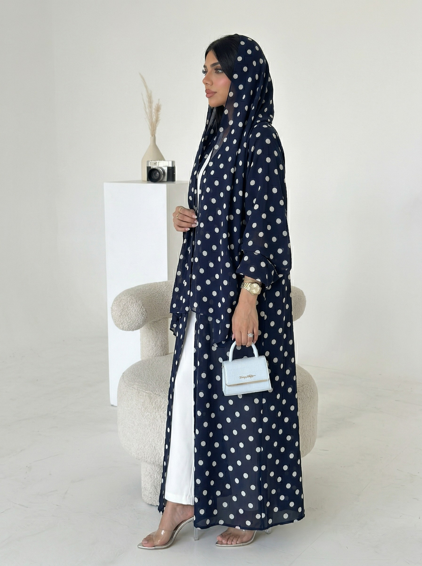 Polka Dot Abaya Set - Nour Modesty