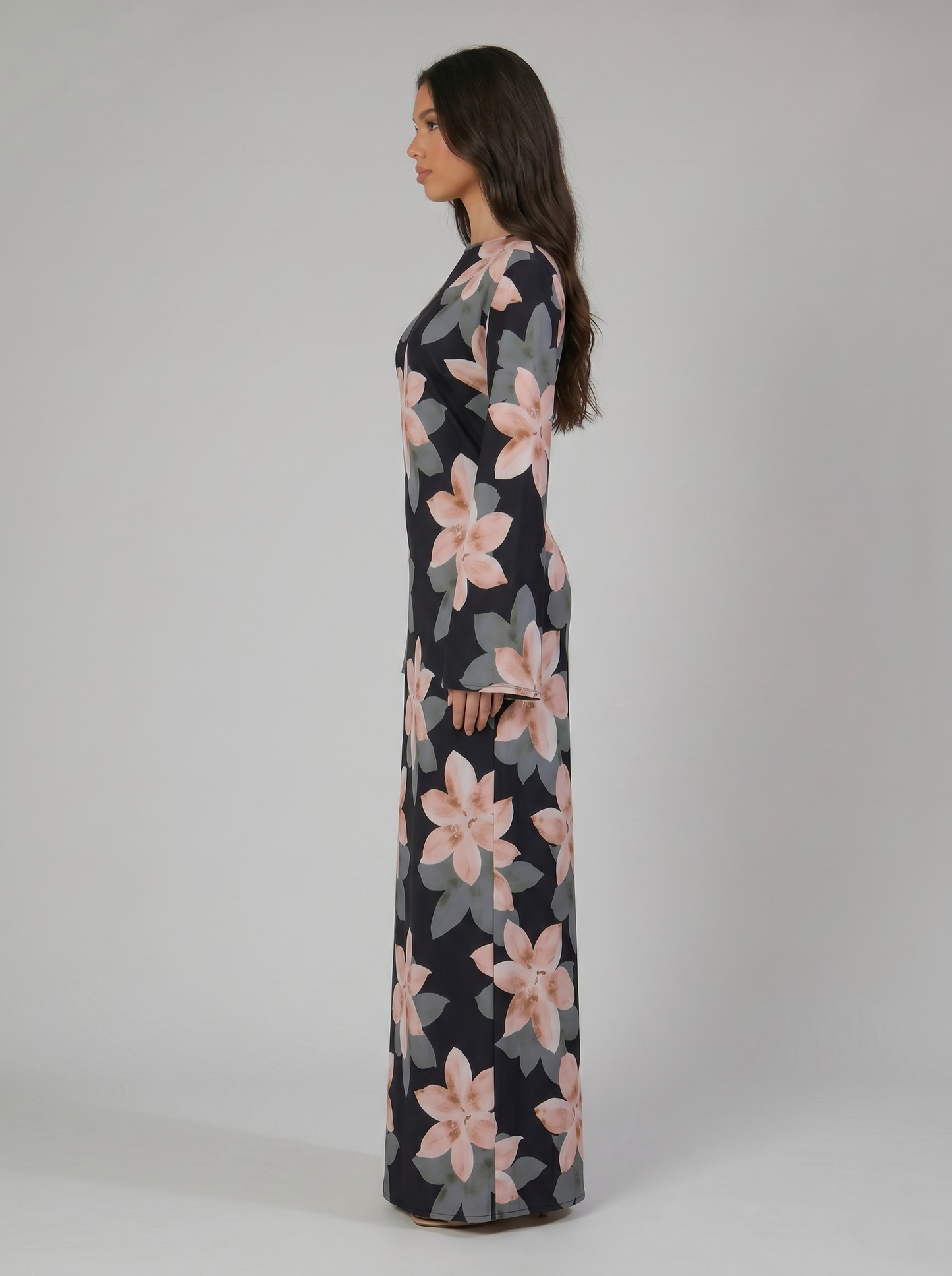 Sana Floral Maxi Dress - Nour Modesty