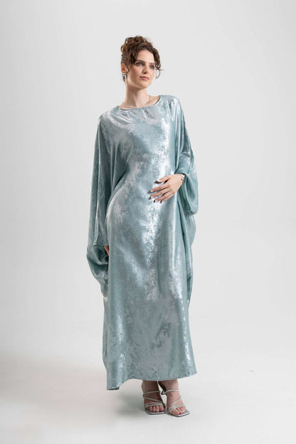 Luxury Butterfly Abaya Green