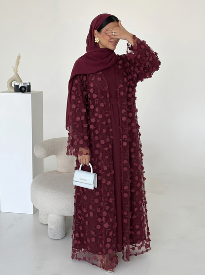 Safira Floral Abaya Set - Nour Modesty