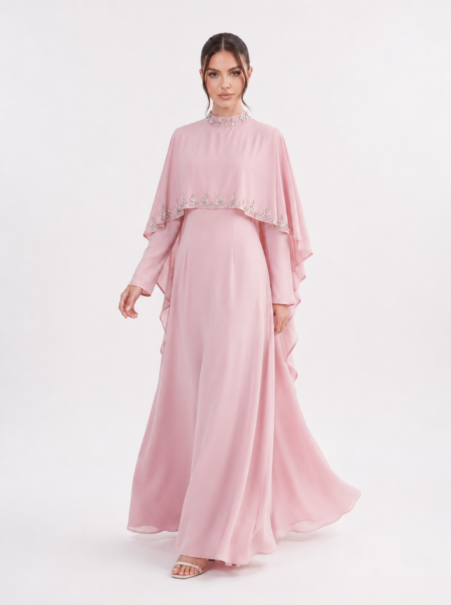 Elyse Cape Dress - Nour Modesty