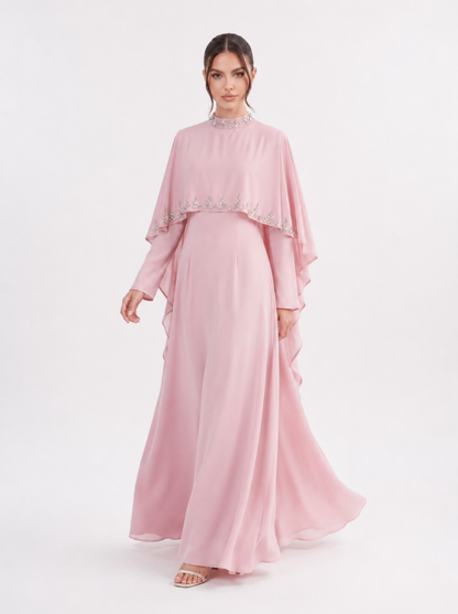 Elyse Cape Dress - Nour Modesty