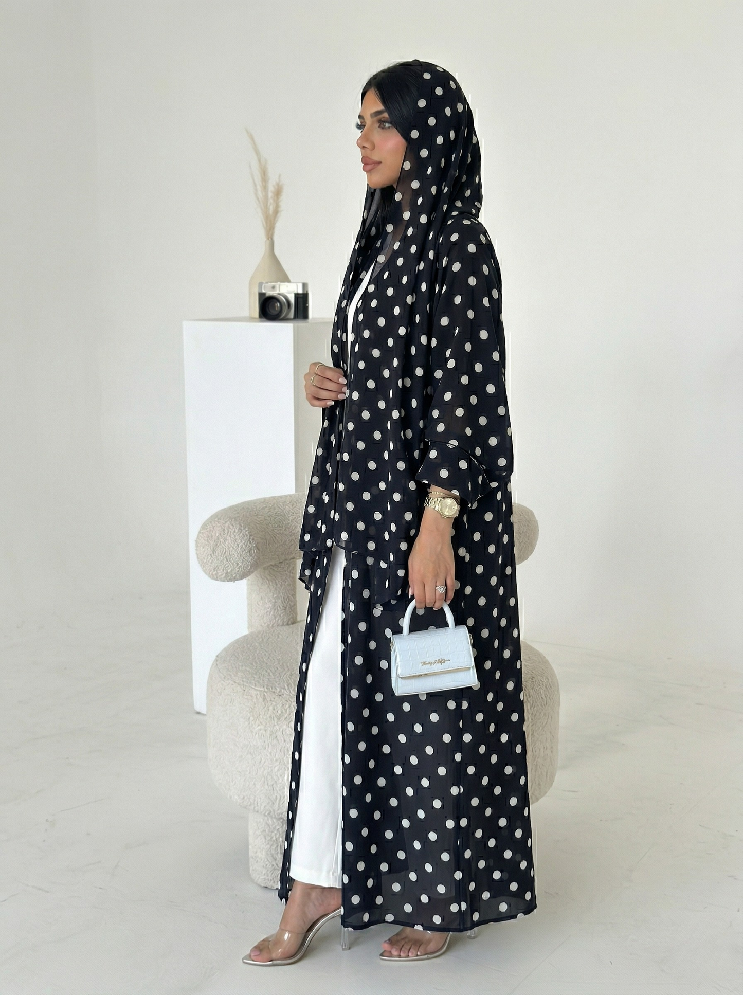 Polka Dot Abaya Set - Nour Modesty