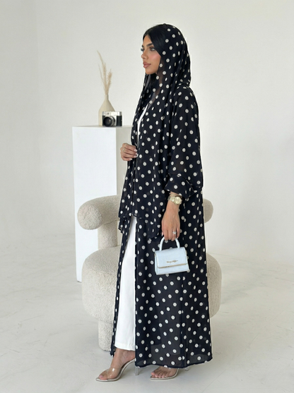 Polka Dot Abaya Set - Nour Modesty