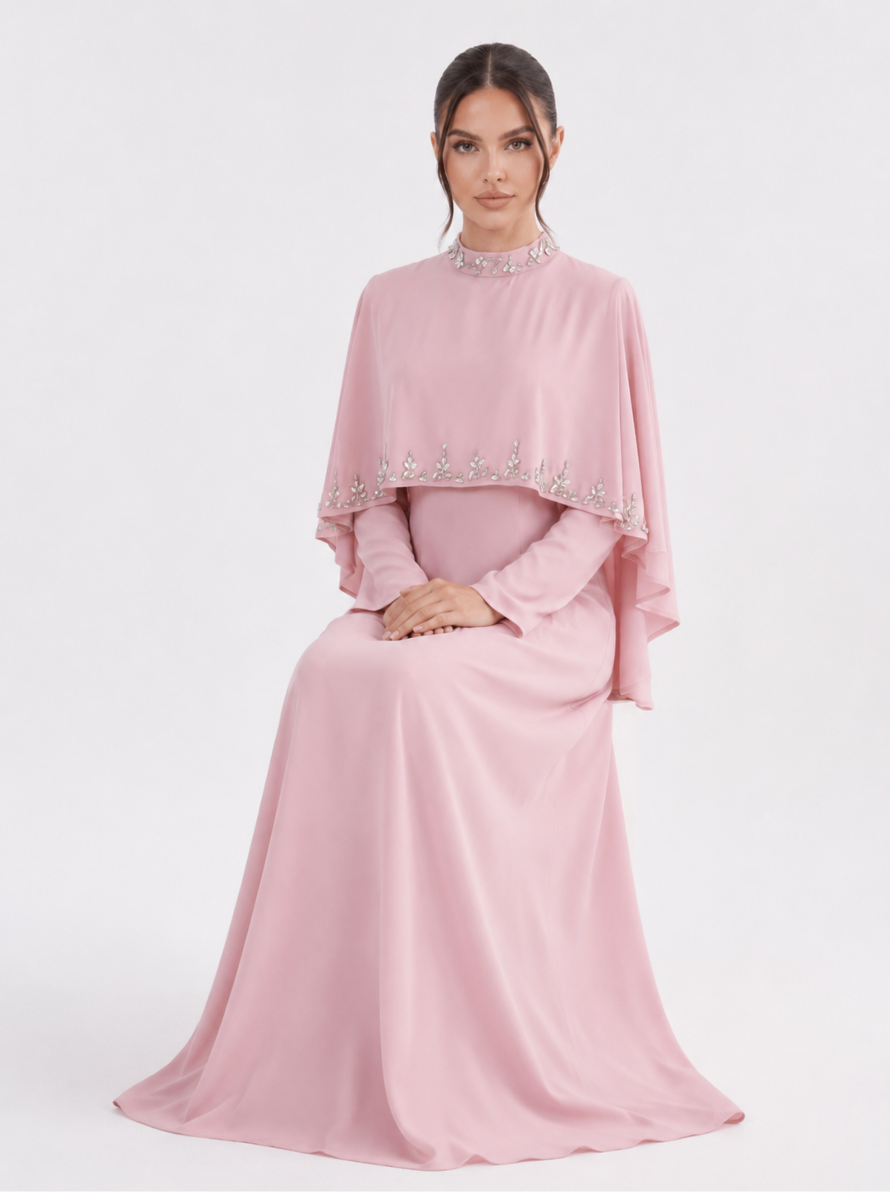 Elyse Cape Dress - Nour Modesty