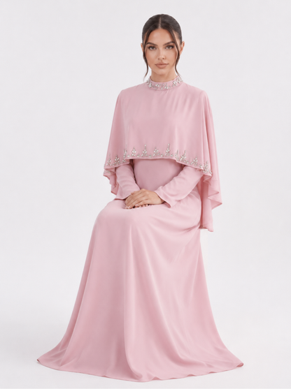 Elyse Cape Dress - Nour Modesty