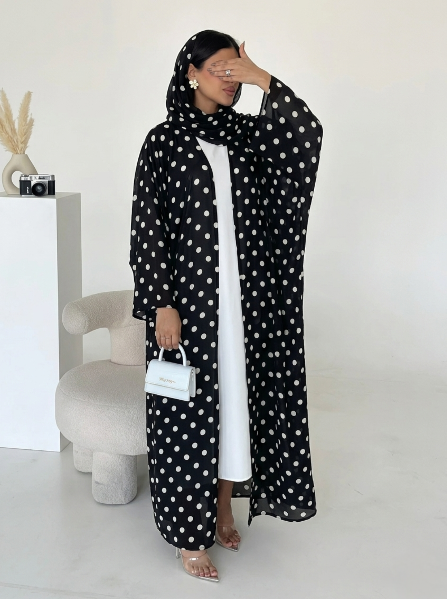 Polka Dot Abaya Set - Nour Modesty
