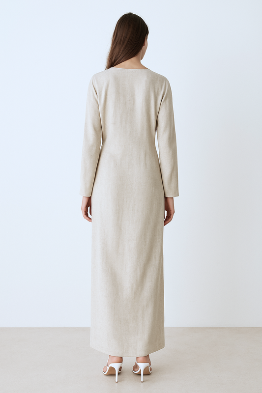 Iman Linen Dress - Nour Modesty