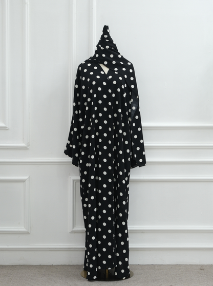 Polka Dot Abaya Set - Nour Modesty