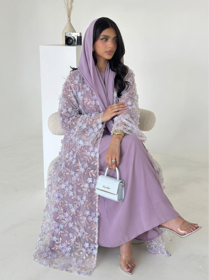Safira Floral Abaya Set - Nour Modesty