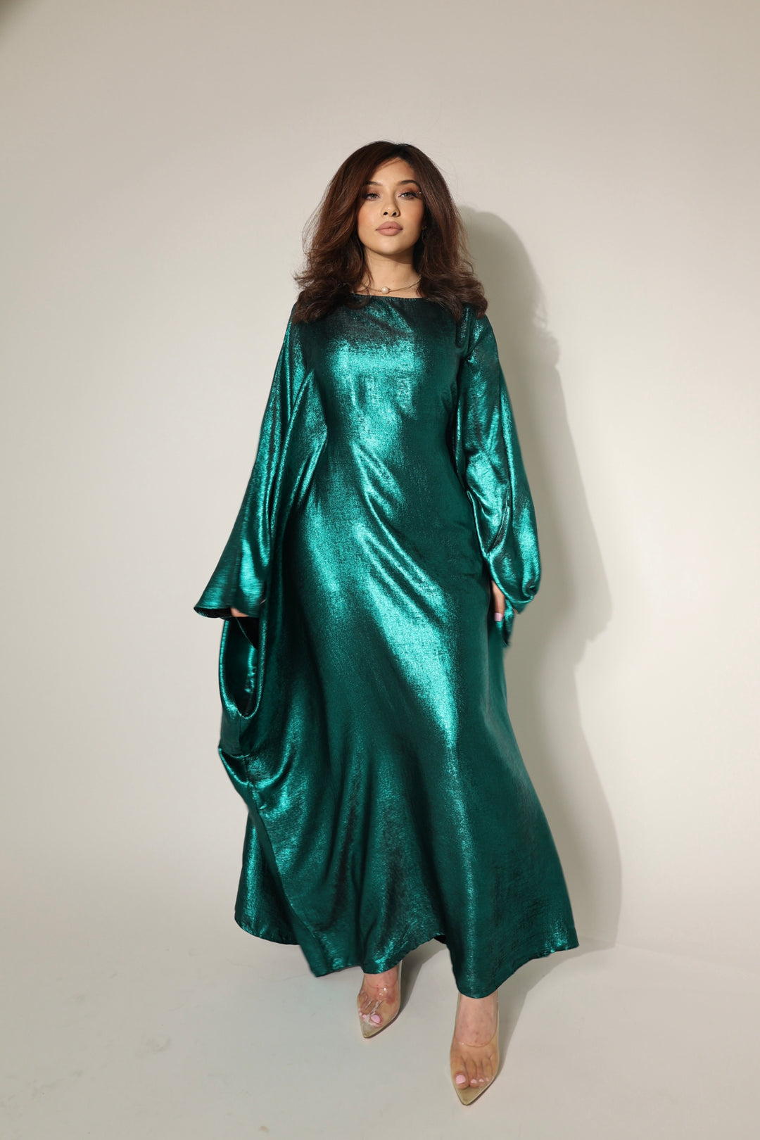 Luxury Butterfly Abaya - Light Blue - Nour Modesty