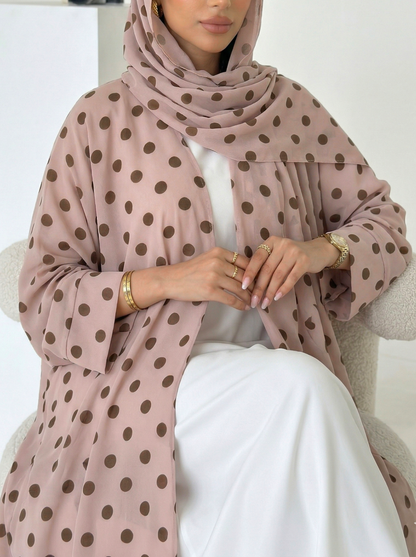 Polka Dot Abaya Set - Nour Modesty