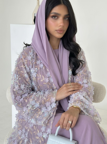 Safira Floral Abaya Set - Nour Modesty