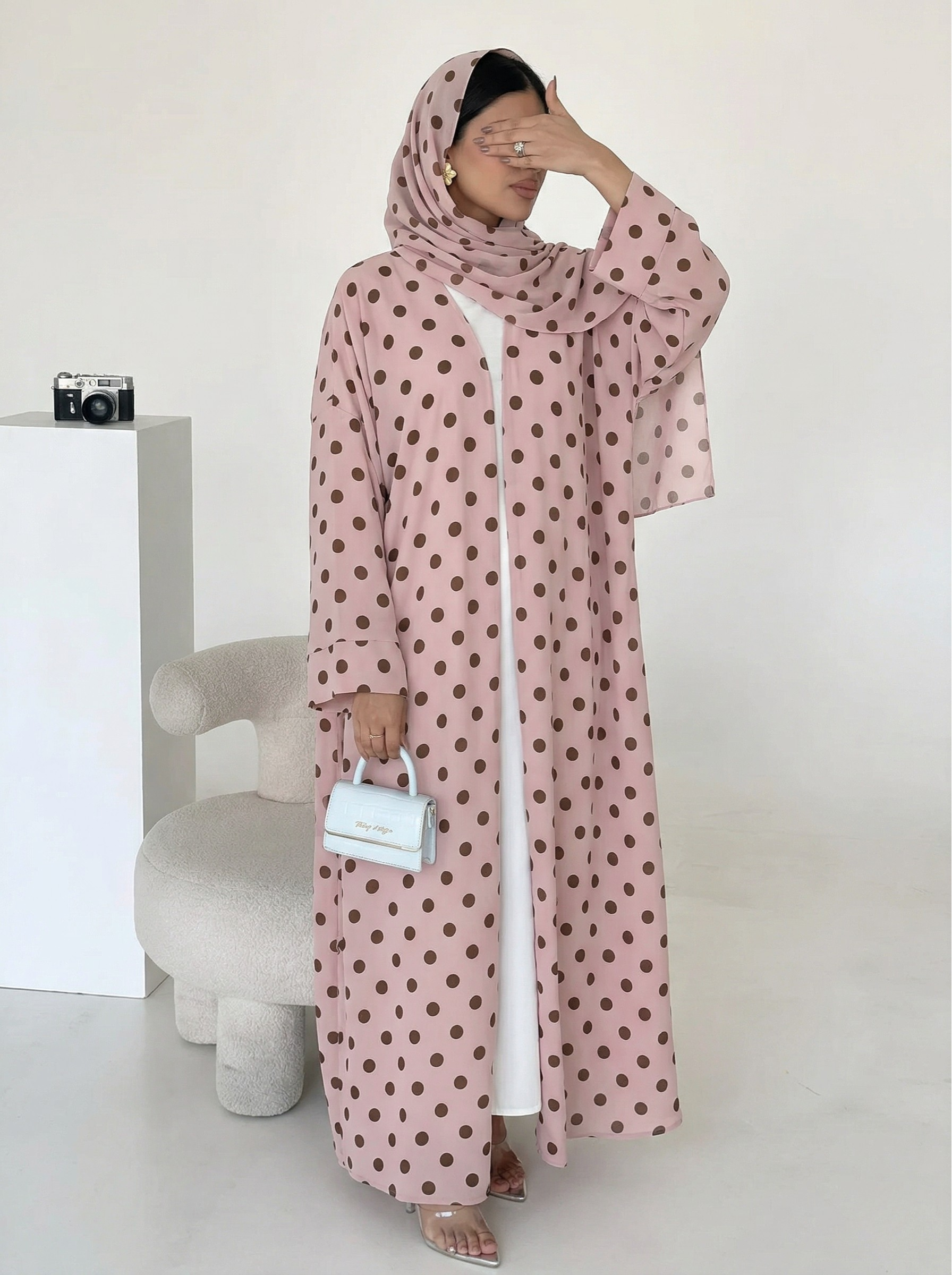 Polka Dot Abaya Set - Nour Modesty