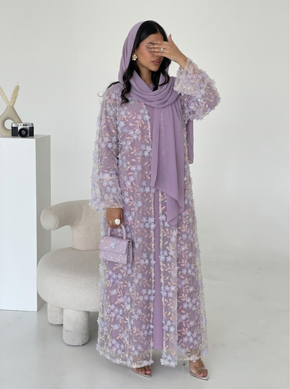 Safira Floral Abaya Set - Nour Modesty