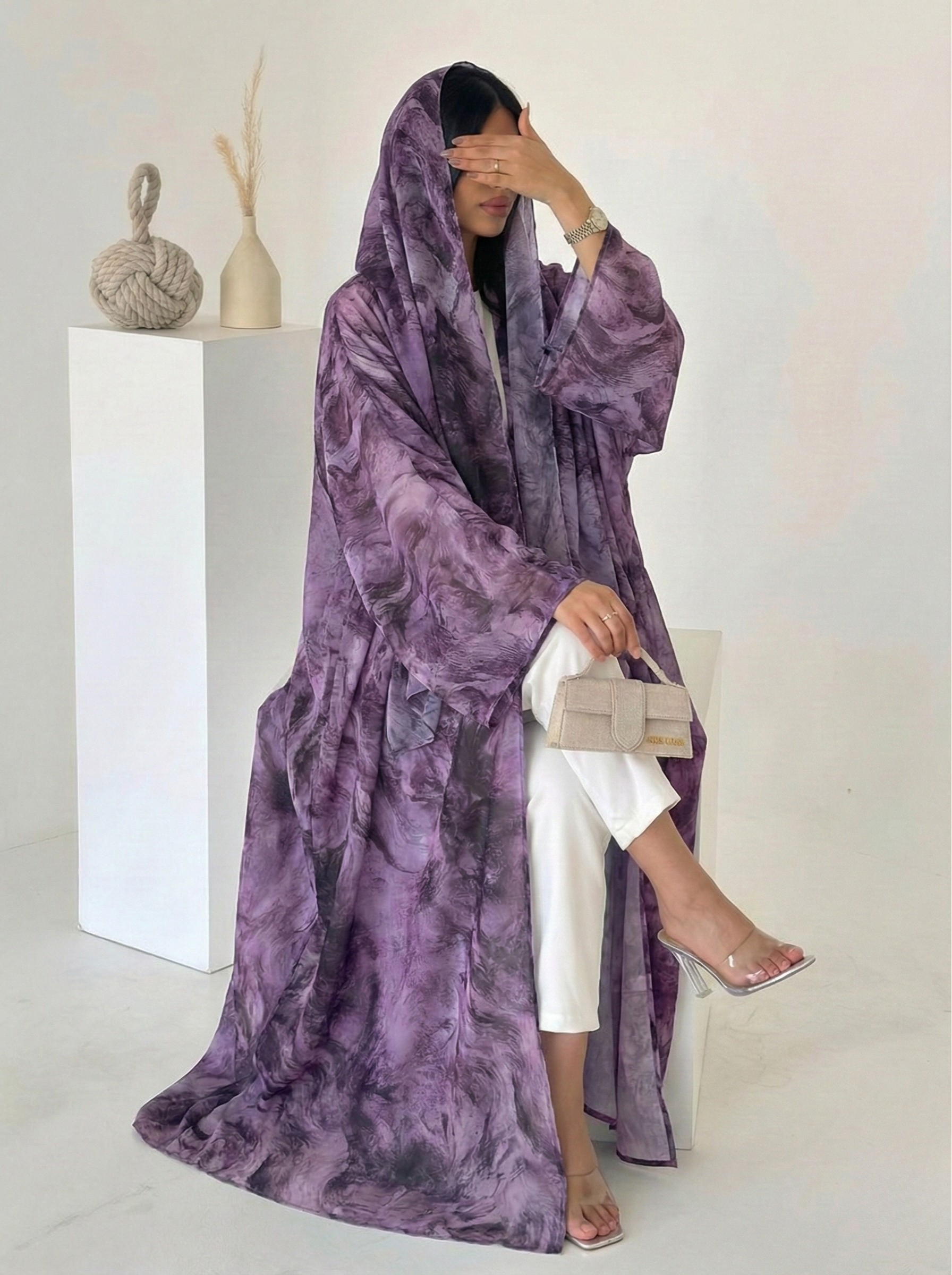 Elara Watercolor Abaya - Nour Modesty
