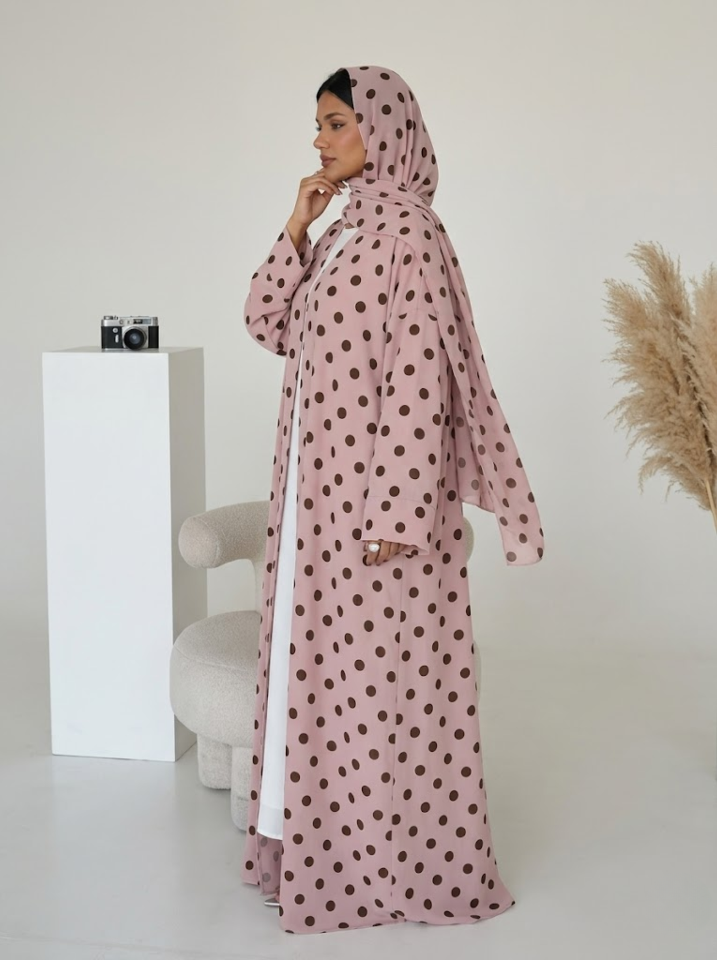 Polka Dot Abaya Set - Nour Modesty