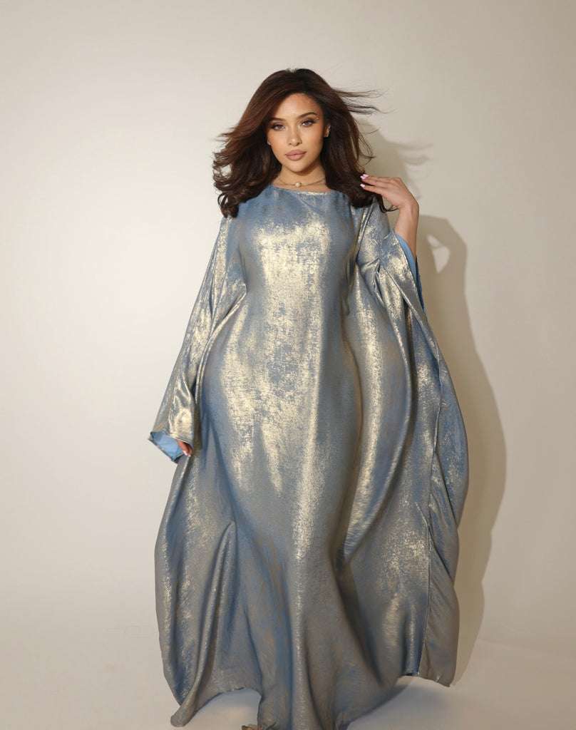 Luxury Butterfly Abaya Green