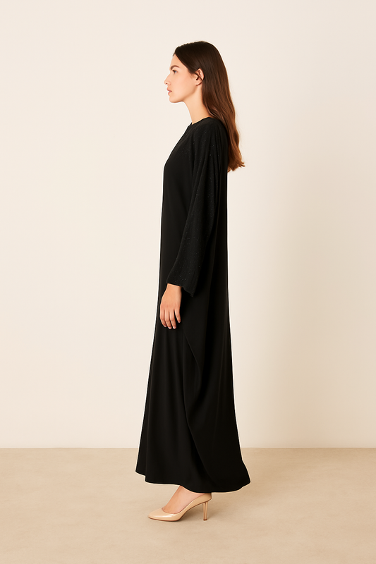 Rhinestone Butterfly Abaya
