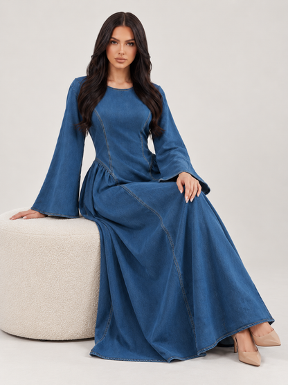 Denim Modest Dress