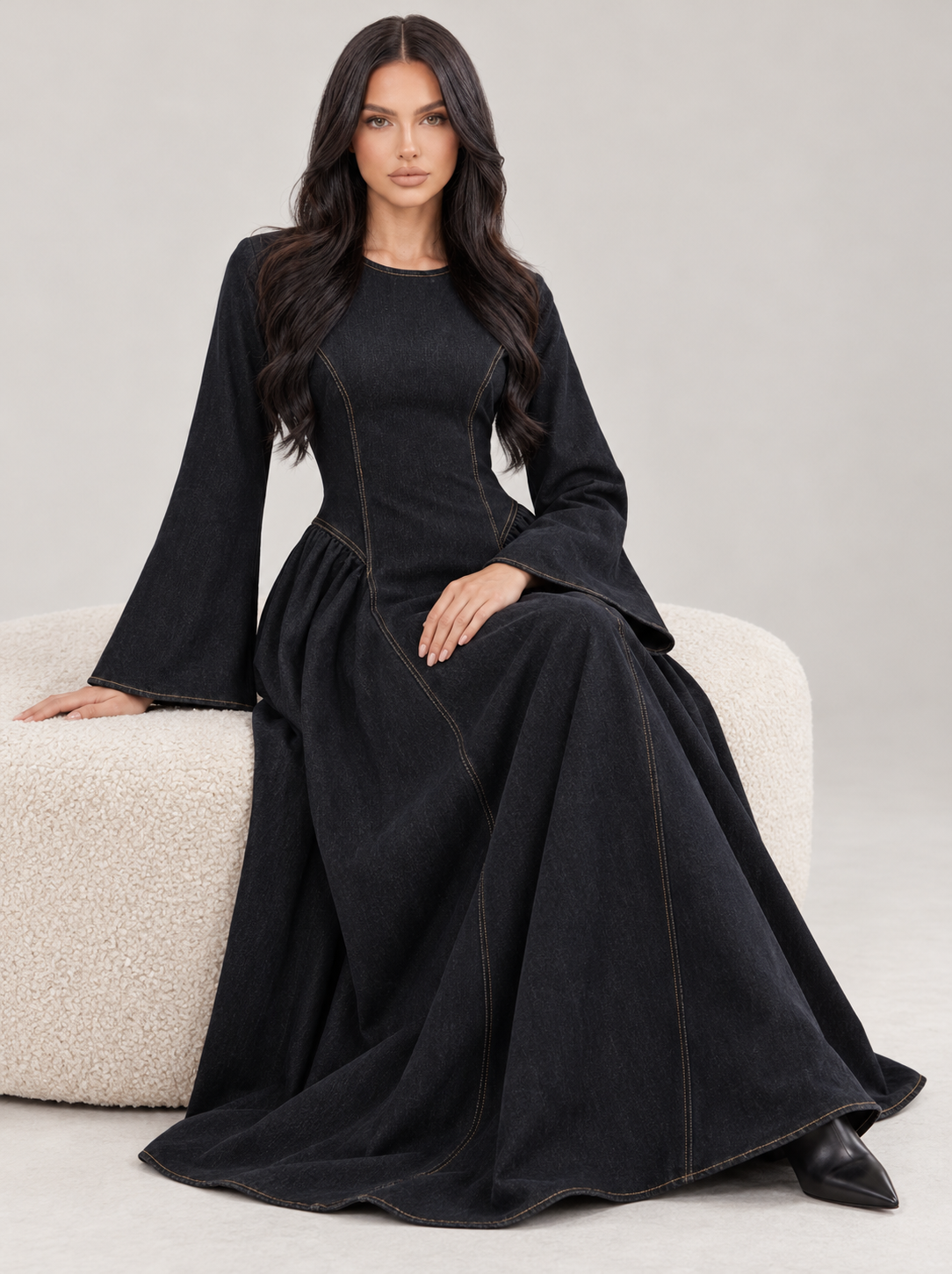 Denim Modest Dress