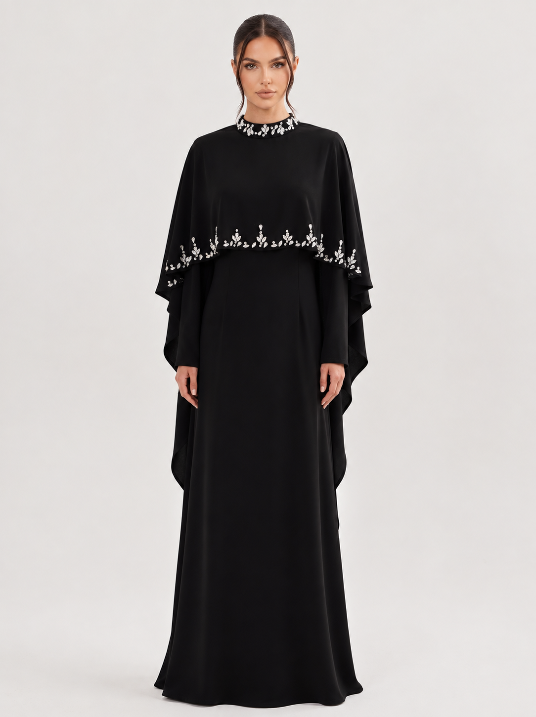 Elyse Cape Dress - Nour Modesty