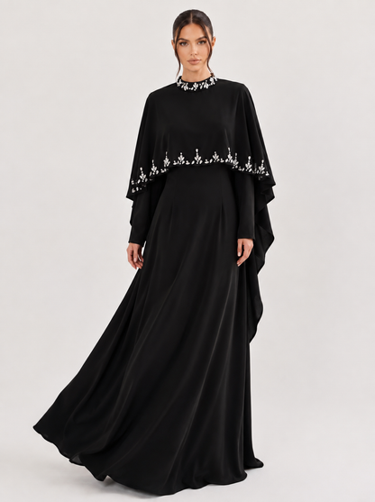 Elyse Cape Dress - Nour Modesty