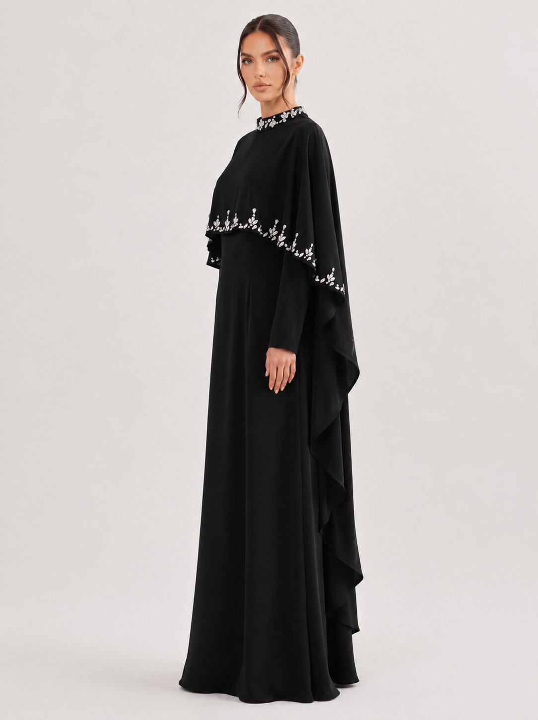 Elyse Cape Dress - Nour Modesty