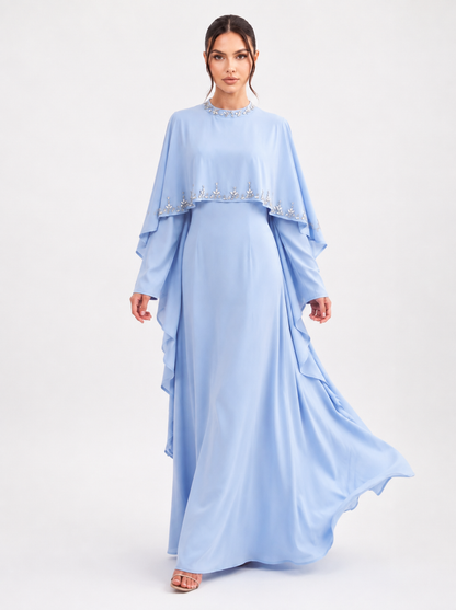 Elyse Cape Dress - Nour Modesty