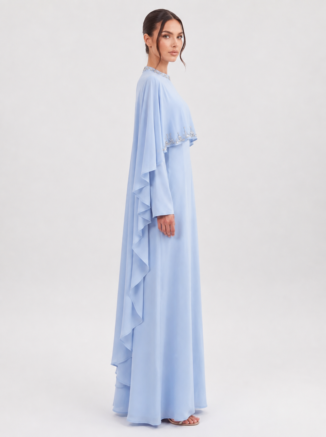 Elyse Cape Dress - Nour Modesty