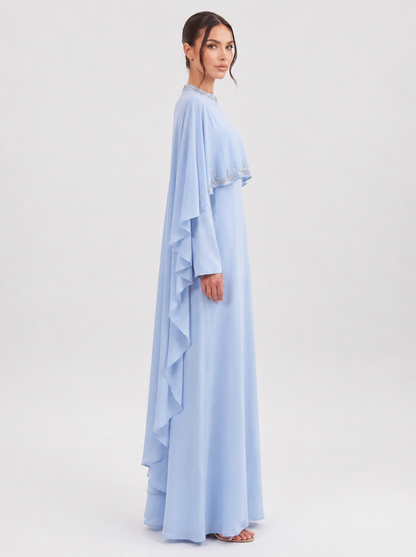 Elyse Cape Dress - Nour Modesty