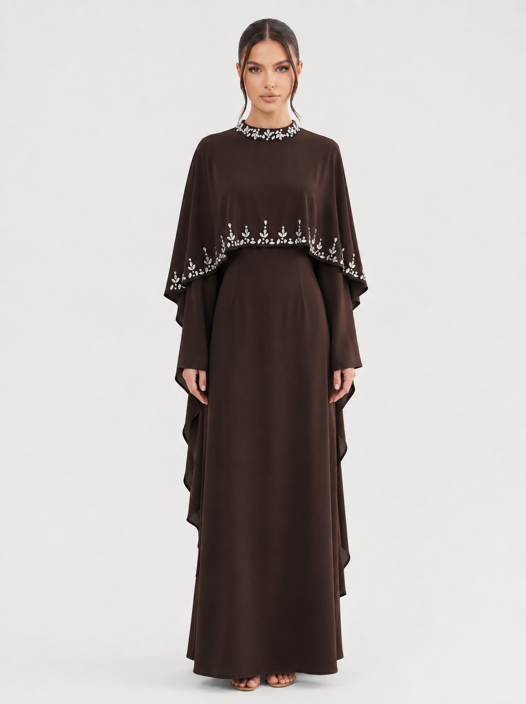 Elyse Cape Dress - Nour Modesty