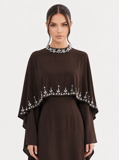 Elyse Cape Dress - Nour Modesty