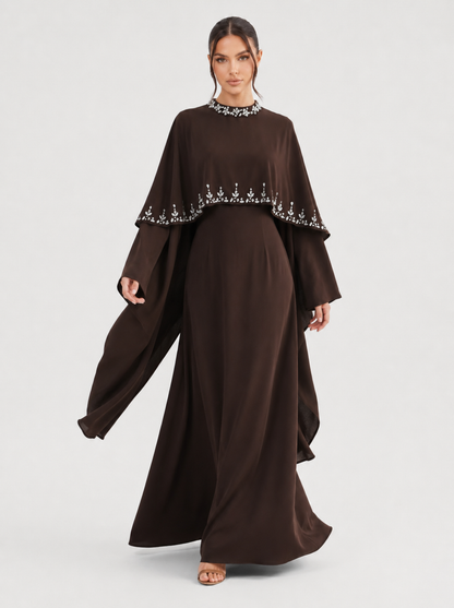 Elyse Cape Dress - Nour Modesty
