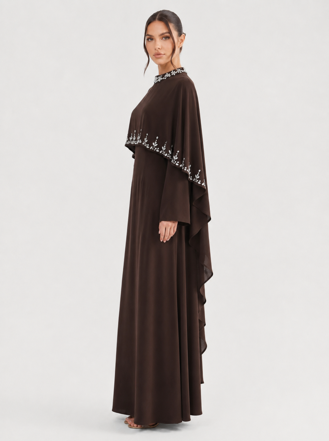 Elyse Cape Dress - Nour Modesty