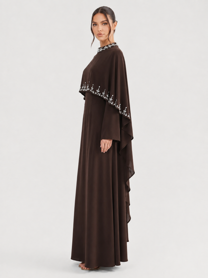 Elyse Cape Dress - Nour Modesty