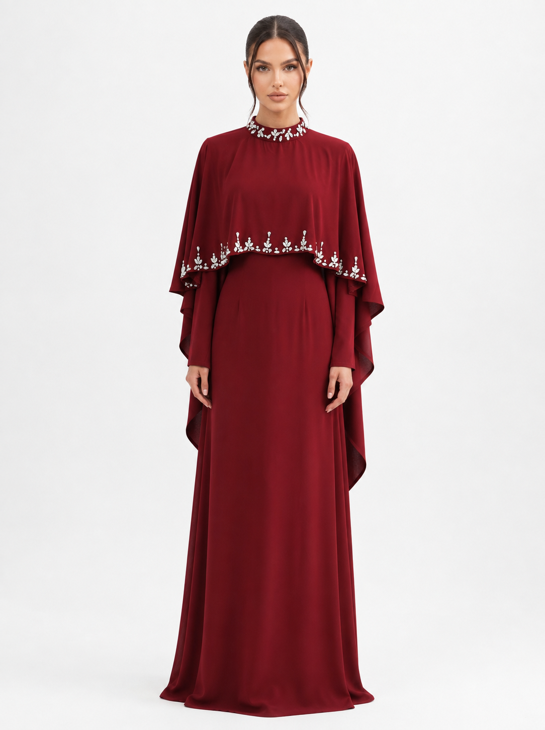 Elyse Cape Dress - Nour Modesty