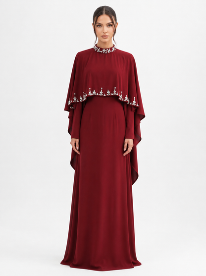Elyse Cape Dress - Nour Modesty
