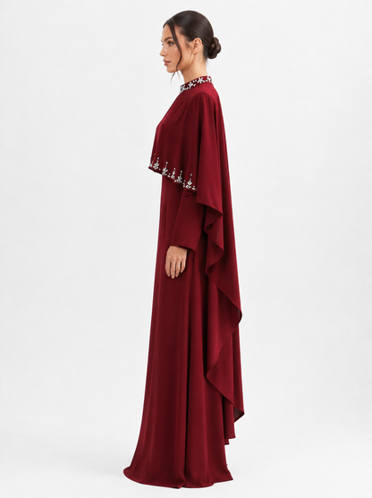 Elyse Cape Dress - Nour Modesty