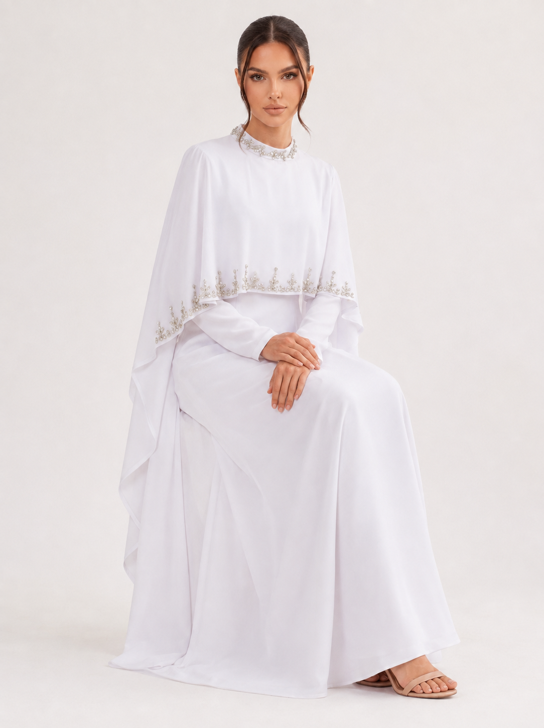 Elyse Cape Dress - Nour Modesty