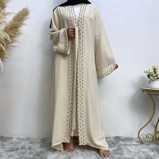 Luxury Beaded Open Abaya