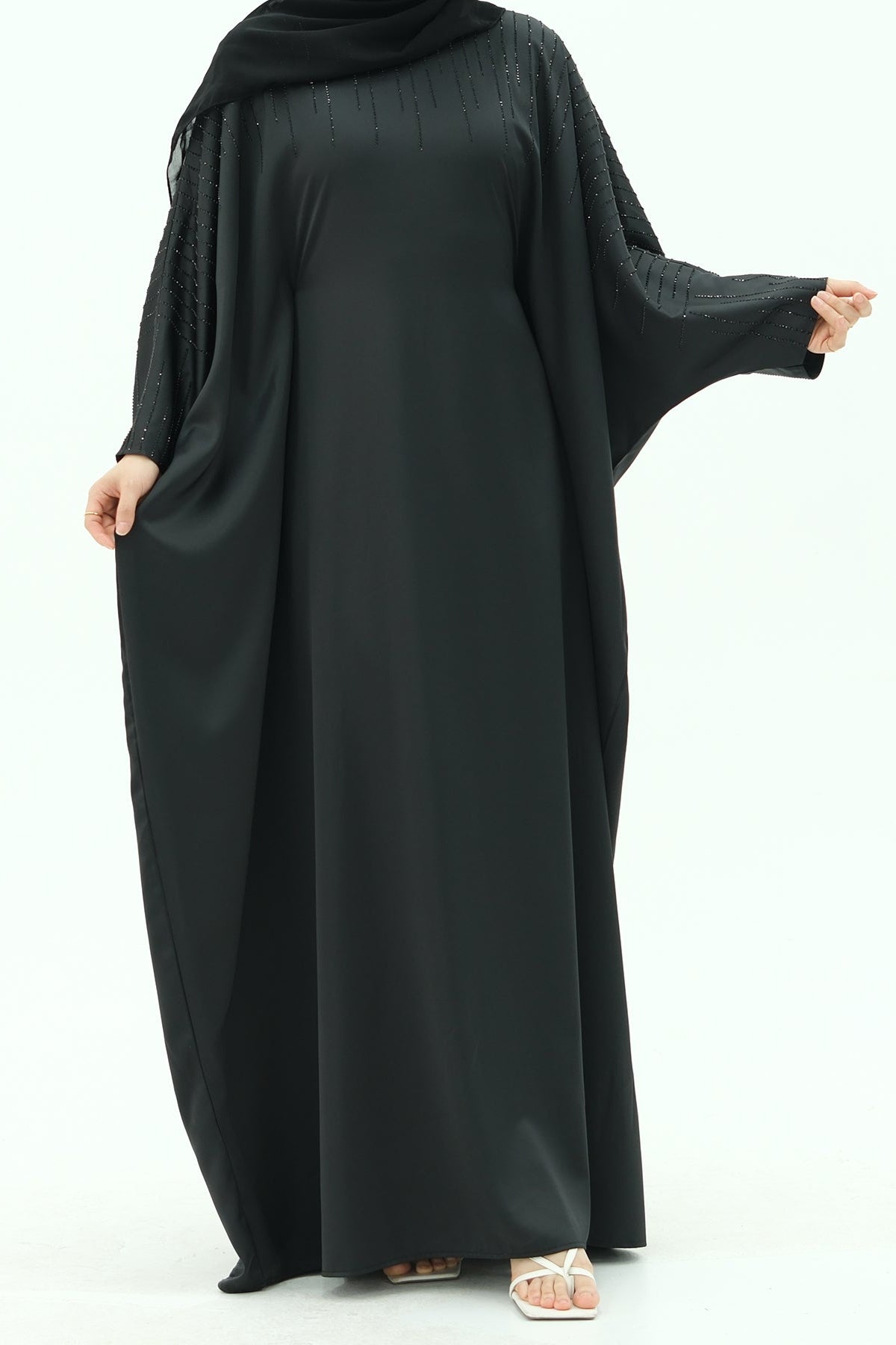 Rhinestone Butterfly Abaya