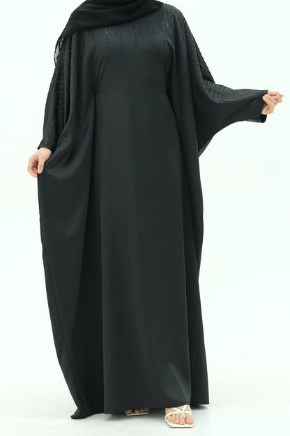 Rhinestone Butterfly Abaya